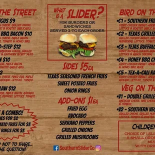 New menu as of March 2021!