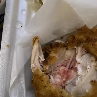Unsettling chicken breast