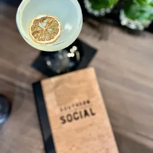 A lovely drink the bartender made my friend when she asked for dealers choice!