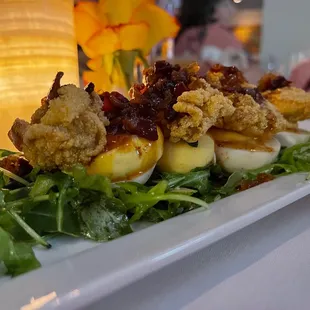 a plate of food on a table