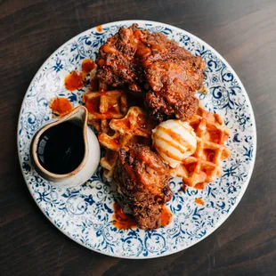 chicken wings and fried chicken, food