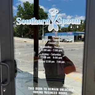 the door to remain locked during business hours