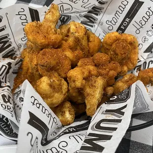 The BEST fried cauliflower w a zesty ranch like savory dipping sauce. An amazing 11 out of a 10.