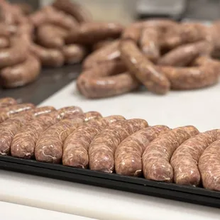 Sausages made in shop