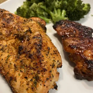 Chicken breast and thigh.