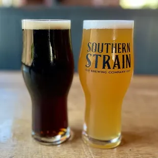 No Strain here. Just smooth brews. Great food and brews. Come check it out.