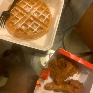 chicken and waffles
