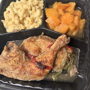 Baked Chicken w/Yams/Mac And Cheese ..