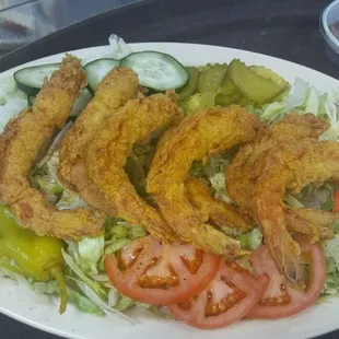 Fried Shrimp Salad.