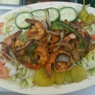 Grilled Shrimp Salad.