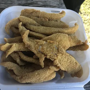 Fried catfish. This is the portion included in the $45 family pack!