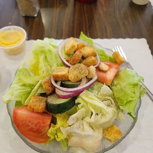 3 dollar salad. Seriously look at it. Amazing huge and so fresh. Worth it.