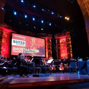 Naked Classics explaining Shostakovich Chamber Symphony. Tickets courtesy of Yelp!!