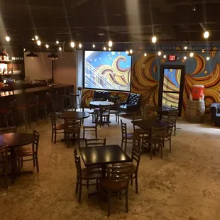 Swanky man cave downstairs!!  Real nice