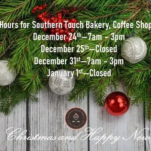 Special Holiday Hours