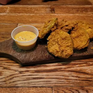 Fried Green Tomatoes, served with Honey Mustard