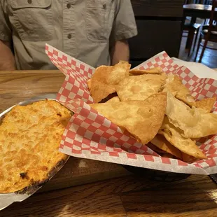 Their Buffalo Dip &amp; Homemade House Chips is an AMAZING appetizer to share!!!