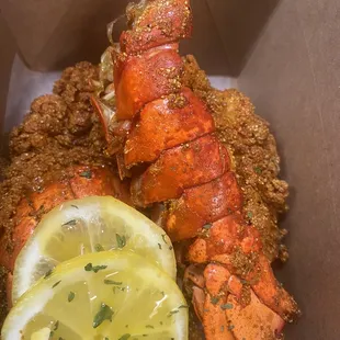 Fried lobster Tail