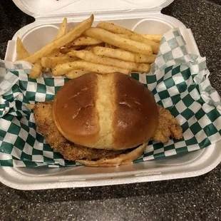 Whiting fish sandwich