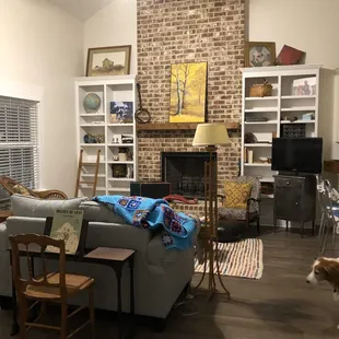 Our great room at The Farm: Most of the things that you see here came from family and Southern Vintage Co.-Bartlett!