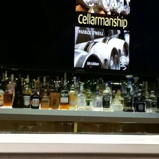a display of bottles