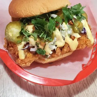 Coconut curry chicken sammi