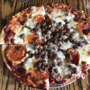 Personal Size Pepperoni and Hamburger