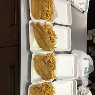 Catfish and orange roughy dinners