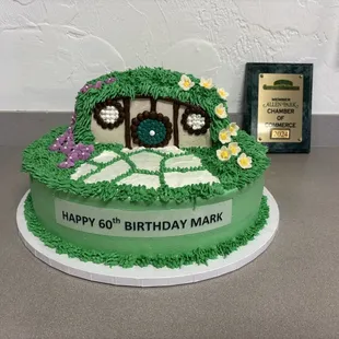 Chocolate cake with buttercream frosting