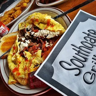 Mega Stuffed Greek Omelette OMG
