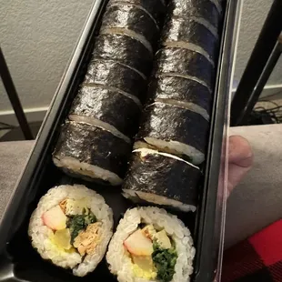 Kimbap comes in new containers. Price $7.25 as of 6/1/24