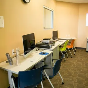 Computer equipment in the Studio at Southglenn Library