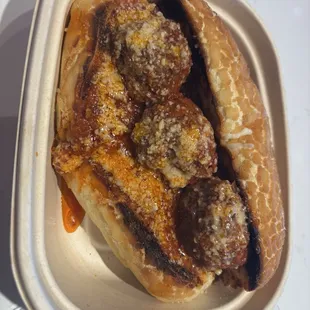 The Balls - meatball sandwich - $17.60.