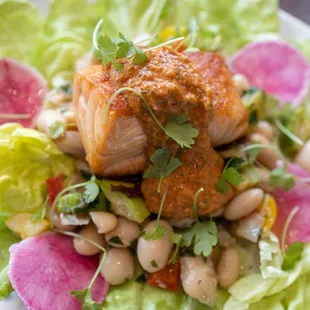 Sunday Special: King Salmon w/ Tuscan Bean Salad ($24)
