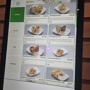 menu, sushi and sashimi