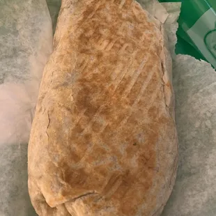 Cali burrito panini pressed