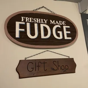a sign for a gift shop