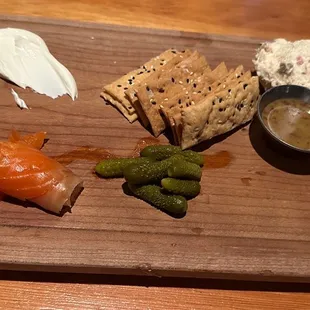 Smoked fish board