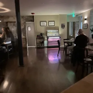 Interior on a chill Saturday night