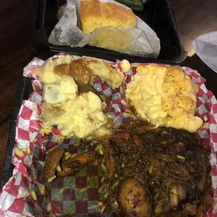 This is what I was left with. So much food that I could barely finish half of it, but it is absolutely delicious. Will be dinner tomorrow.