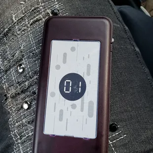 Practicing safe covid protocol,  place your order,  receive pager,  return to your car and they will page when order is ready.