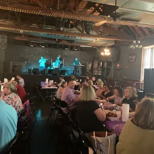 a band playing on stage