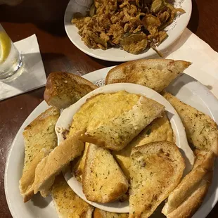 Southern Fried Pickles and Crab And Artichoke Dip