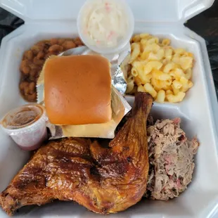 a tray of food