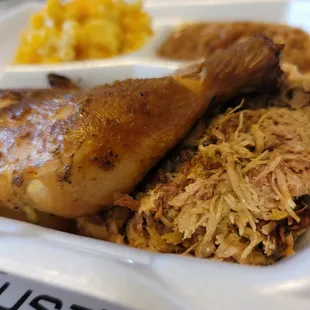 chicken, macaroni and cheese