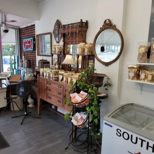 the inside of the store