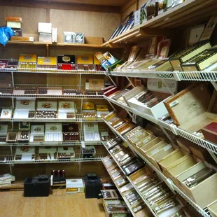 The humidor at Southside Tobacco Indianapolis