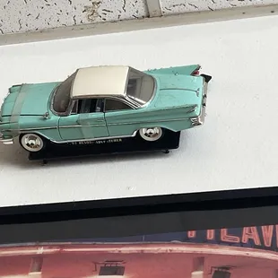 This is a car on the wall