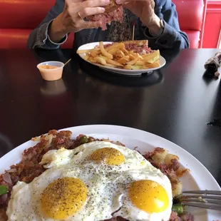 Rueben and the corned beef hash