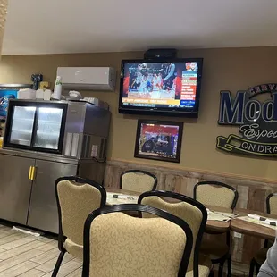 the inside of a restaurant